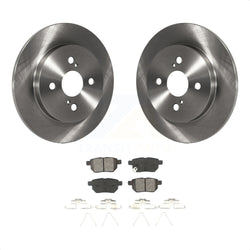Rear Disc Brake Rotors And Semi-Metallic Pads Kit For 2012-2018 Toyota Yaris K8S-101958