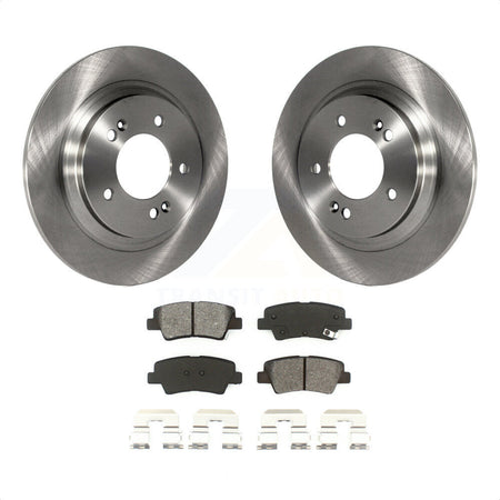 Rear Disc Brake Rotors And Semi-Metallic Pads Kit For Kia Optima Hyundai Sonata Soul EV K8S-101961 by Transit Auto