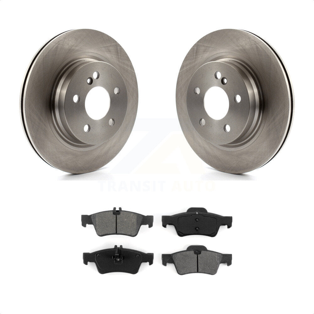 Rear Disc Brake Rotors And Semi-Metallic Pads Kit For Mercedes-Benz E550 With 300mm Diameter Rotor K8S-101966 by Transit Auto