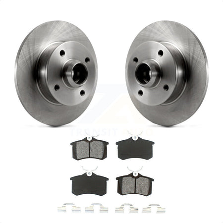 Rear Disc Brake Rotors Hub Assembly And Semi-Metallic Pads Kit For Volkswagen Jetta Golf Passat Corrado Scirocco K8S-101983 by Transit Auto