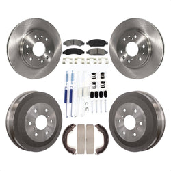 Front Rear Disc Brake Rotors Semi-Metallic Pads And Drum Kit (7Pc) For Chevrolet Silverado 1500 GMC Sierra K8S-102014