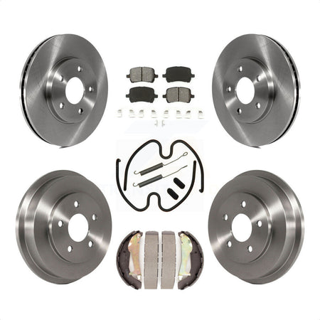 Front Rear Disc Brake Rotors Semi-Metallic Pads And Drum Kit (7Pc) For 2009 Chevrolet HHR LT Panel LS K8S-102018 by Transit Auto