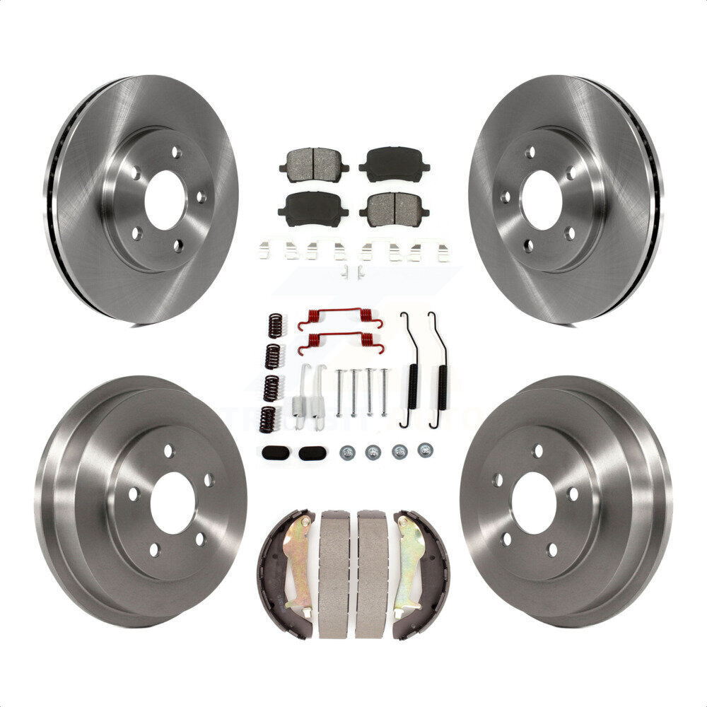 Front Rear Disc Brake Rotors Semi-Metallic Pads And Drum Kit (7Pc) For Chevrolet HHR K8S-102019 by Transit Auto