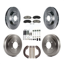Front Rear Disc Brake Rotors Semi-Metallic Pads And Drum Kit (7Pc) For Jeep Patriot Compass Dodge Caliber Chrysler Sebring Avenger K8S-102073