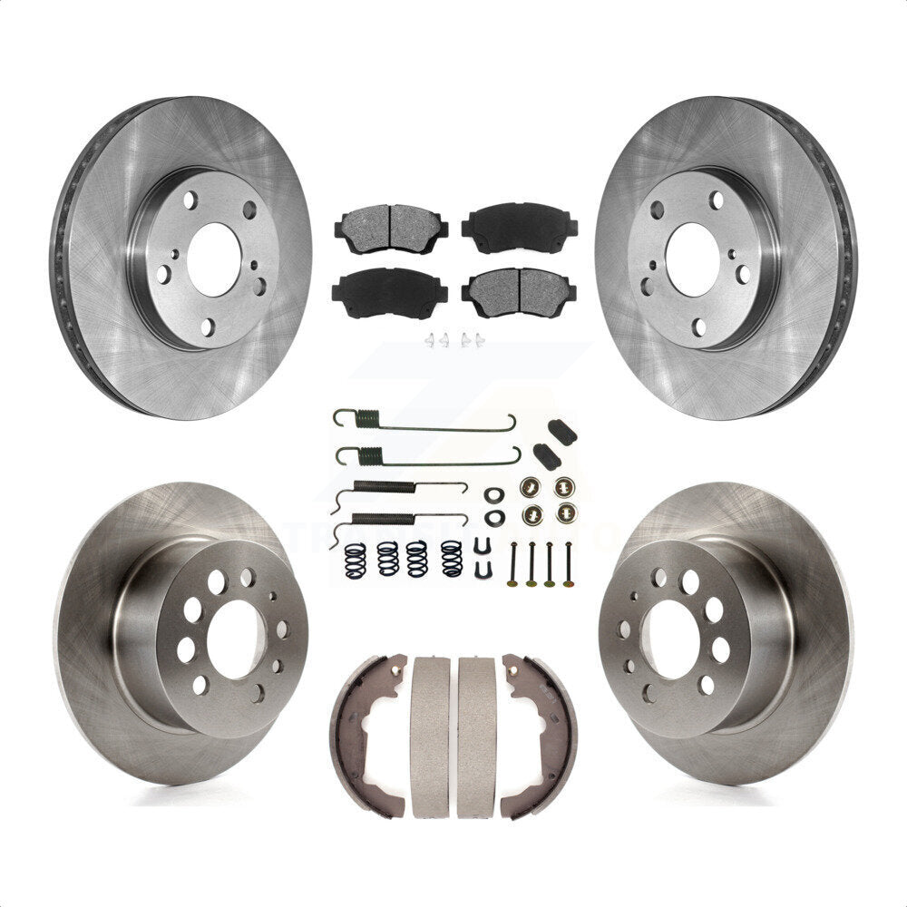 Front Rear Disc Brake Rotors Semi-Metallic Pads And Drum Kit (7Pc) For 1998-2003 Toyota Sienna K8S-102096 by Transit Auto