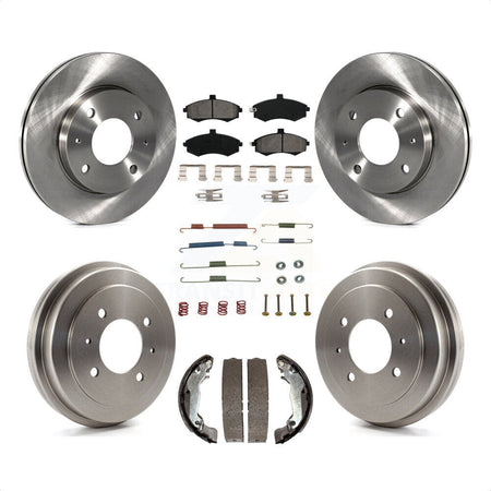 Front Rear Disc Brake Rotors Semi-Metallic Pads And Drum Kit (7Pc) For Hyundai Elantra rear brakes K8S-102149 by Transit Auto