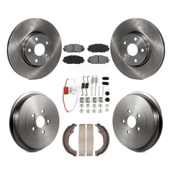 Front Rear Disc Brake Rotors Semi-Metallic Pads And Drum Kit (7Pc) For Toyota Corolla K8S-102165