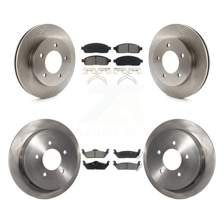 Front Rear Disc Brake Rotors And Semi-Metallic Pads Kit For 2004 Ford F-150 4WD With 5 Lug Wheels 11th Digit Of Vin Is C K8S-102262 by Transit Auto