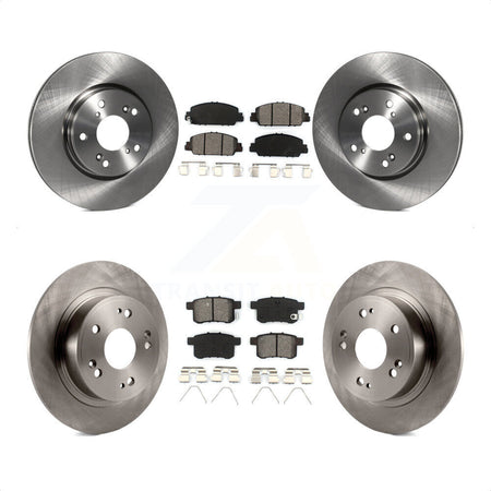 Front Rear Disc Brake Rotors And Semi-Metallic Pads Kit For Honda Accord K8S-102265 by Transit Auto