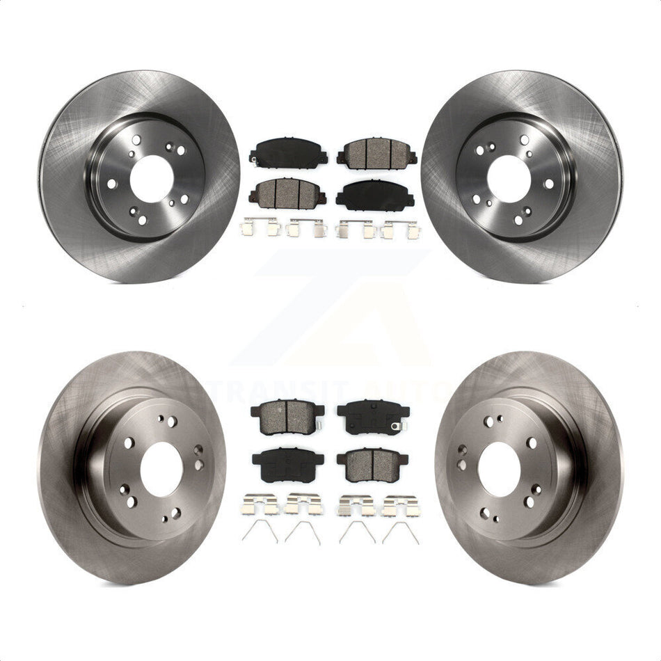 Front Rear Disc Brake Rotors And Semi-Metallic Pads Kit For Honda Accord K8S-102265 by Transit Auto