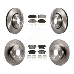 Front Rear Disc Brake Rotors And Semi-Metallic Pads Kit For Honda Accord K8S-102267