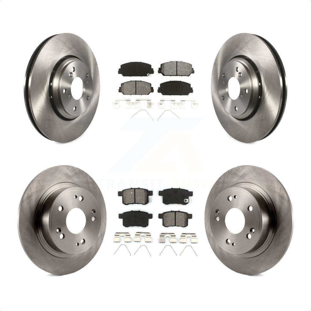 Front Rear Disc Brake Rotors And Semi-Metallic Pads Kit For Honda Accord K8S-102267 by Transit Auto