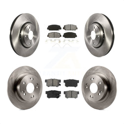 Front Rear Disc Brake Rotors And Semi-Metallic Pads Kit For 2017-2022 Acura ILX K8S-102268