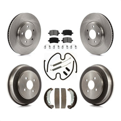 Front Rear Disc Brake Rotors Semi-Metallic Pads And Drum Kit (7Pc) For 2006 Pontiac Pursuit With Brakes K8S-102300