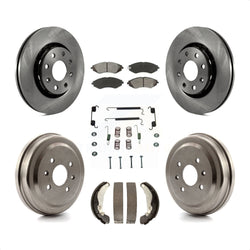 Front Rear Disc Brake Rotors Semi-Metallic Pads And Drum Kit (7Pc) For Chevrolet Aveo Spark Aveo5 Pontiac G3 Suzuki Wave Wave5 Swift+ K8S-102303