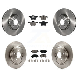Front Rear Disc Brake Rotors And Semi-Metallic Pads Kit For 2008 Volvo V70 With 300mm Diameter Rotor K8S-102406