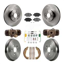 Front Rear Disc Brake Rotors Semi-Metallic Pads And Drum Kit (9Pc) For 2003-2005 Toyota Celica K8S-102448