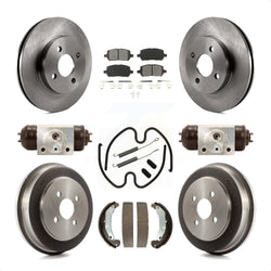 Front Rear Disc Brake Rotors Semi-Metallic Pads And Drum Kit (9Pc) For Chevrolet Cobalt Saturn Ion Pontiac Pursuit K8S-102478