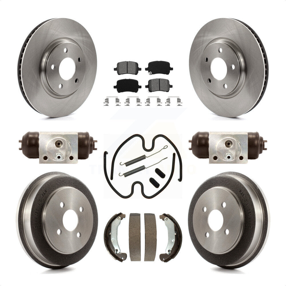 Front Rear Disc Brake Rotors Semi-Metallic Pads And Drum Kit (9Pc) For 2006 Pontiac Pursuit With Brakes K8S-102480 by Transit Auto