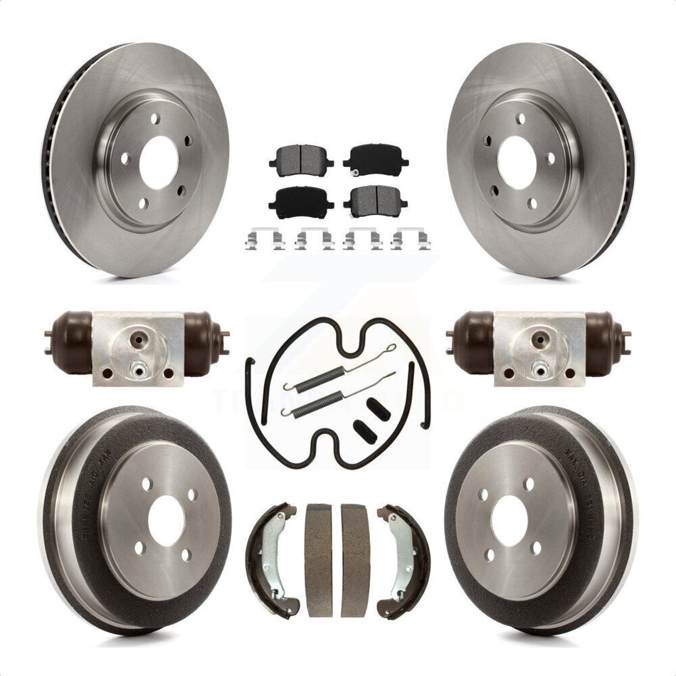 Front Rear Disc Brake Rotors Semi-Metallic Pads And Drum Kit (9Pc) For 2006 Pontiac Pursuit With Brakes K8S-102480 by Transit Auto