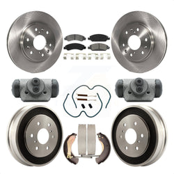 Front Rear Disc Brake Rotors Semi-Metallic Pads And Drum Kit (9Pc) For Chevrolet Silverado 1500 GMC Sierra Classic K8S-102485