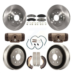 Front Rear Disc Brake Rotors Semi-Metallic Pads And Drum Kit (9Pc) For Chevrolet Silverado 1500 GMC Sierra Classic K8S-102486