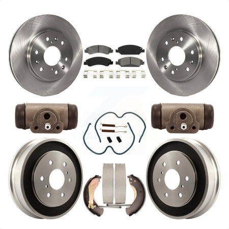 Front Rear Disc Brake Rotors Semi-Metallic Pads And Drum Kit (9Pc) For Chevrolet Silverado 1500 GMC Sierra Classic K8S-102486 by Transit Auto