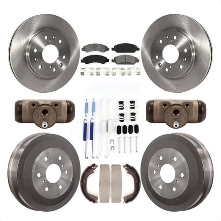 Front Rear Disc Brake Rotors Semi-Metallic Pads And Drum Kit (9Pc) For Chevrolet Silverado 1500 GMC Sierra With 7000 Lb GVW K8S-102487 by Transit Auto