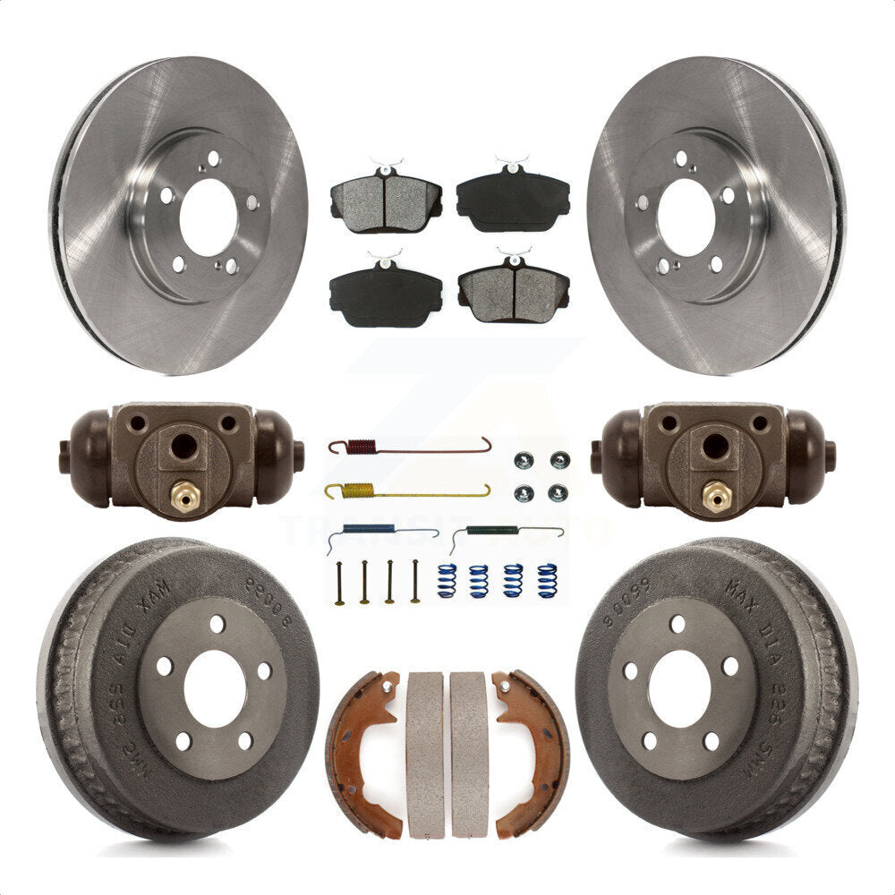 Front Rear Disc Brake Rotors Semi-Metallic Pads And Drum Kit (9Pc) For Ford Taurus Mercury Sable K8S-102503 by Transit Auto