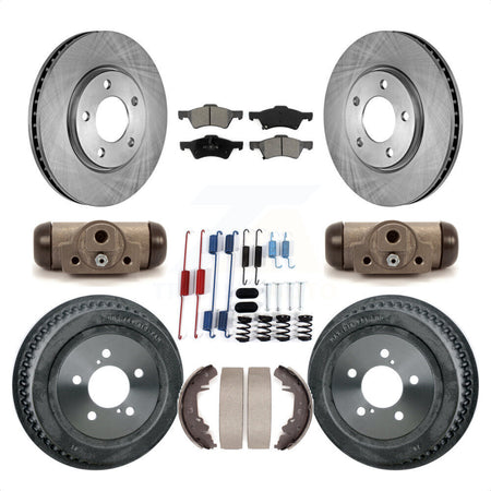 Front Rear Disc Brake Rotors Semi-Metallic Pads And Drum Kit (9Pc) For Dodge Chrysler Town & Country Grand Caravan K8S-102529 by Transit Auto