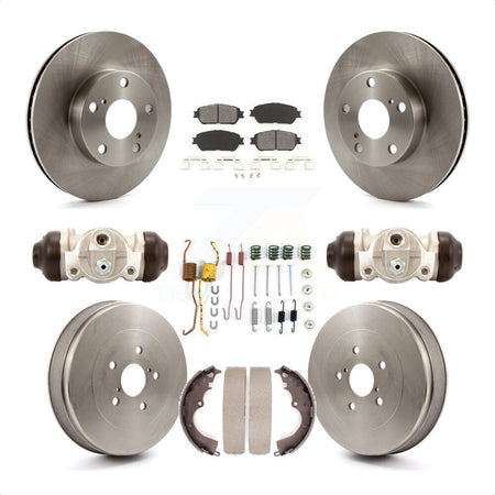 Front Rear Disc Brake Rotors Semi-Metallic Pads And Drum Kit (9Pc) For Toyota Tacoma With 5 Lug Wheels K8S-102569 by Transit Auto