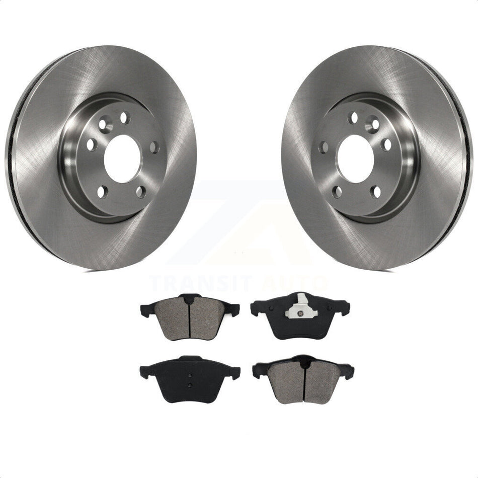 Front Disc Brake Rotors And Semi-Metallic Pads Kit For 2008 Volvo V70 With 300mm Diameter Rotor K8S-102574 by Transit Auto