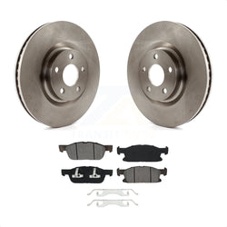 Front Disc Brake Rotors And Semi-Metallic Pads Kit For Ford Edge K8S-102576