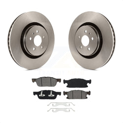 Front Disc Brake Rotors And Semi-Metallic Pads Kit For Ford Edge Lincoln MKX Nautilus K8S-102577
