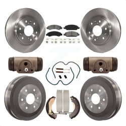 Front Rear Disc Brake Rotors Semi-Metallic Pads And Drum Kit (9Pc) For 2009-2009 Chevrolet Silverado 1500 GMC Sierra Except Vehicles Using Hold Down Pins With 7000 Lb GVW K8S-102592