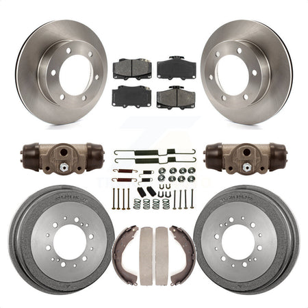 Front Rear Disc Brake Rotors Semi-Metallic Pads And Drum Kit (9Pc) For 2001 Toyota 4Runner Limited Base SR5 With 15" Factory Wheels K8S-102643 by Transit Auto