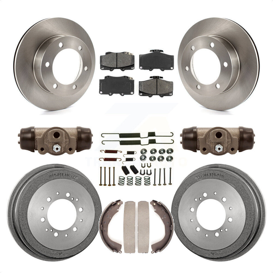 Front Rear Disc Brake Rotors Semi-Metallic Pads And Drum Kit (9Pc) For 2001 Toyota 4Runner Limited Base SR5 With 15" Factory Wheels K8S-102643 by Transit Auto