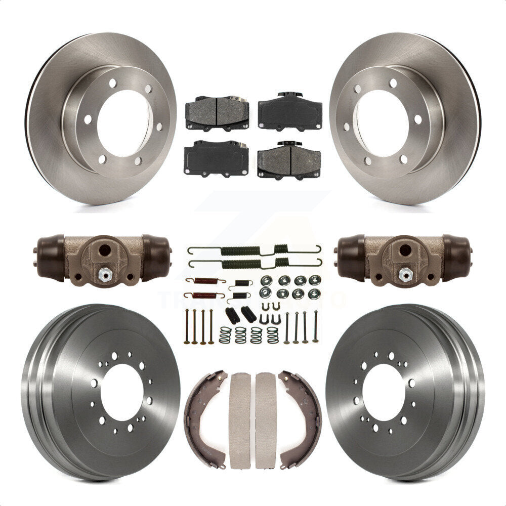 Front Rear Disc Brake Rotors Semi-Metallic Pads And Drum Kit (9Pc) For 2002 Toyota 4Runner Limited SR5 With 15" Factory Wheels K8S-102644 by Transit Auto