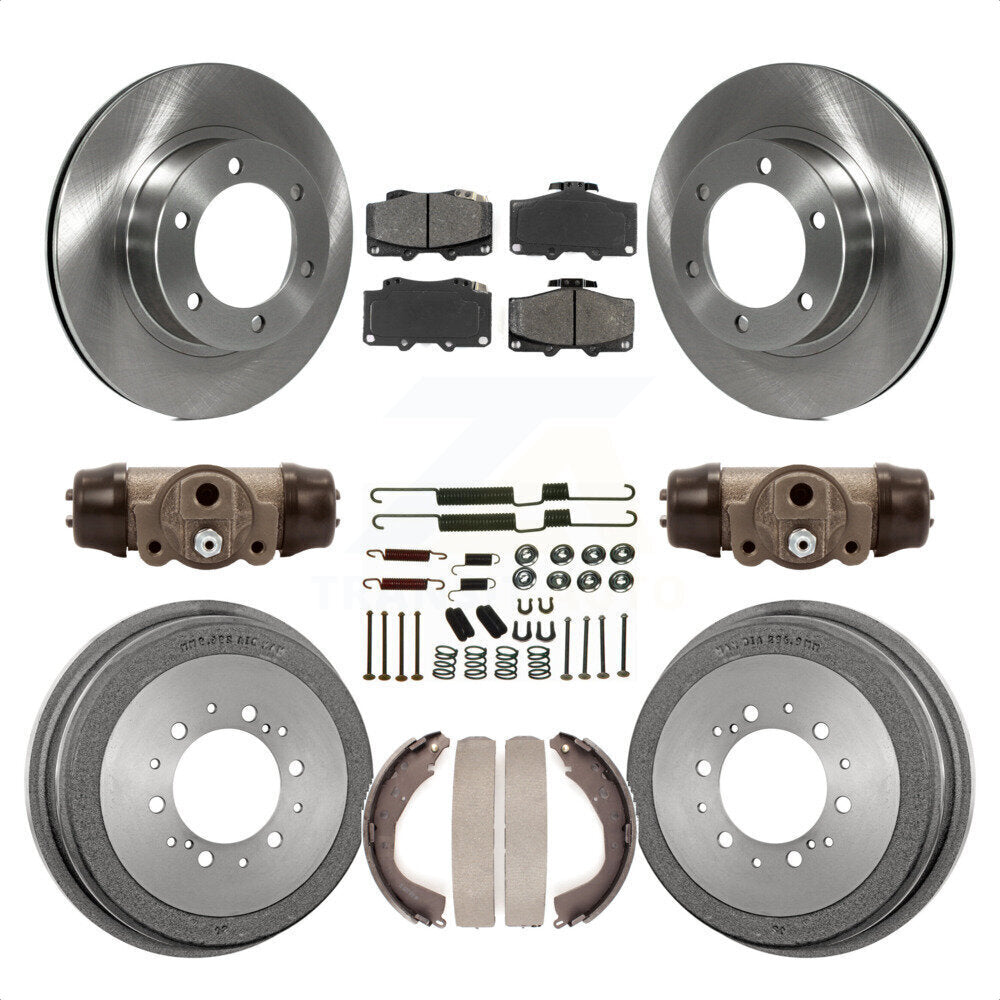 Front Rear Disc Brake Rotors Semi-Metallic Pads And Drum Kit (9Pc) For 2001 Toyota 4Runner Limited Base SR5 With 16" Factory Wheels K8S-102649 by Transit Auto