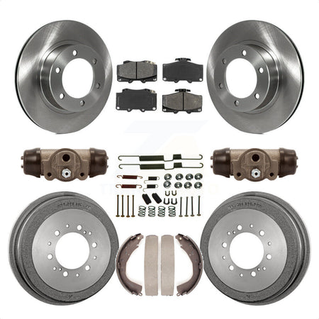 Front Rear Disc Brake Rotors Semi-Metallic Pads And Drum Kit (9Pc) For 2001 Toyota 4Runner Limited Base SR5 With 16" Factory Wheels K8S-102649 by Transit Auto