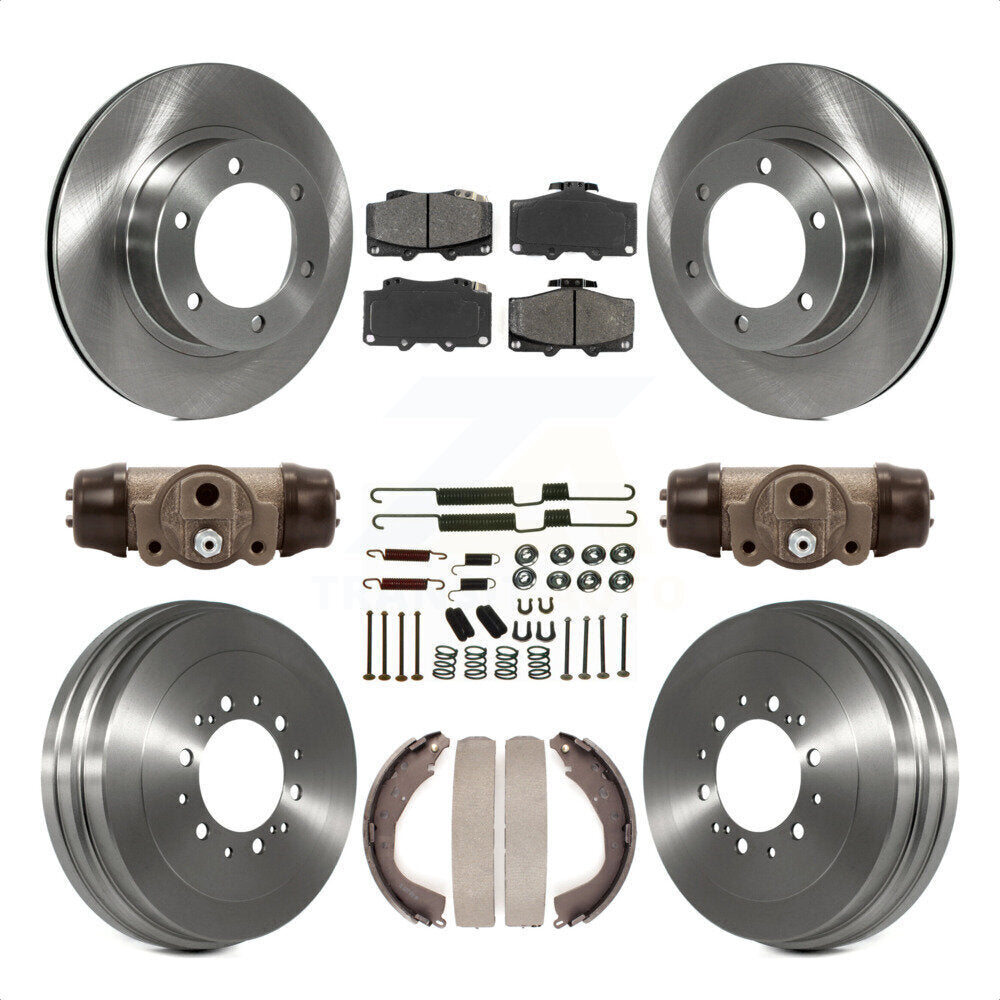 Front Rear Disc Brake Rotors Semi-Metallic Pads And Drum Kit (9Pc) For 2002 Toyota 4Runner Limited SR5 With 16" Factory Wheels K8S-102650 by Transit Auto