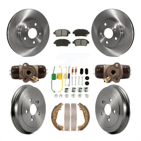 Front Rear Disc Brake Rotors Semi-Metallic Pads And Drum Kit (9Pc) For 2008 Toyota Prius K8S-102667 by Transit Auto