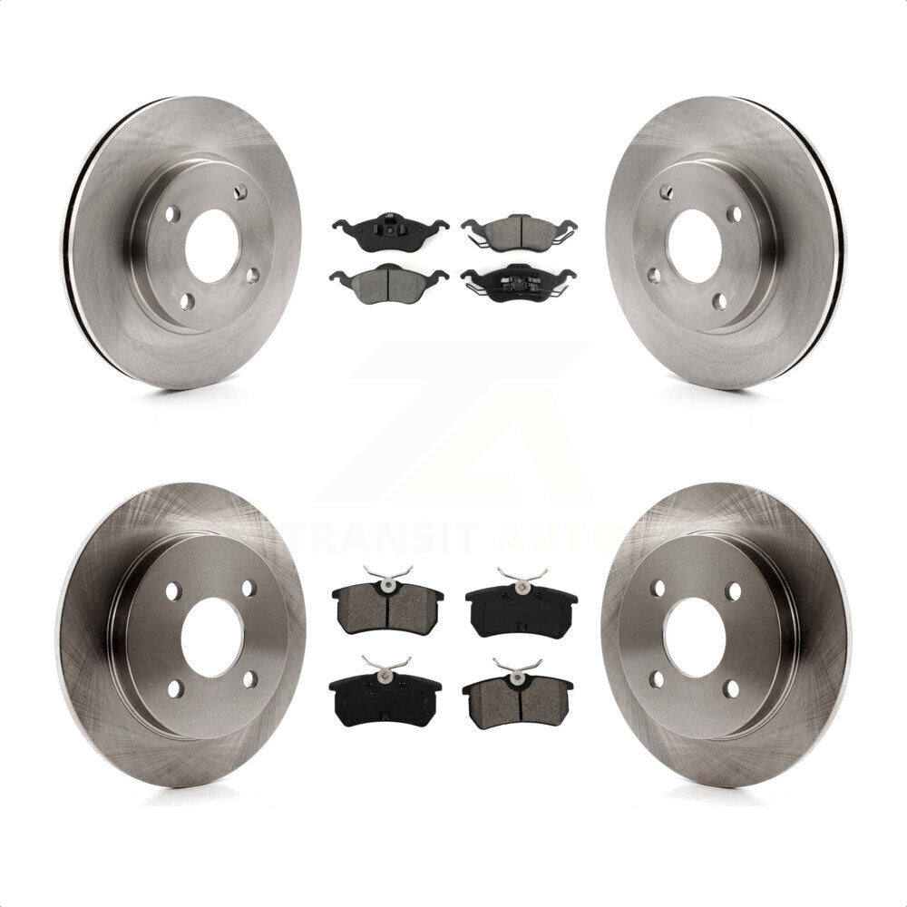 Front Rear Disc Brake Rotors And Semi-Metallic Pads Kit For Ford Focus K8S-102671 by Transit Auto