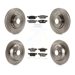 Front Rear Disc Brake Rotors And Semi-Metallic Pads Kit For Ford Edge K8S-102674