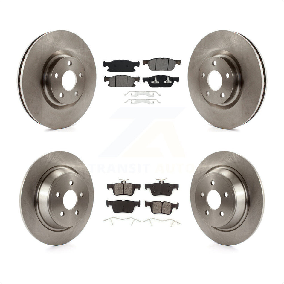 Front Rear Disc Brake Rotors And Semi-Metallic Pads Kit For Ford Edge K8S-102674 by Transit Auto