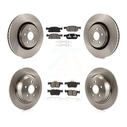 Front Rear Disc Brake Rotors And Semi-Metallic Pads Kit For Ford Edge Lincoln MKX Nautilus K8S-102676