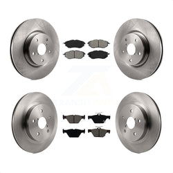 Front Rear Disc Brake Rotors And Semi-Metallic Pads Kit For Subaru Outback Legacy WRX K8S-102683
