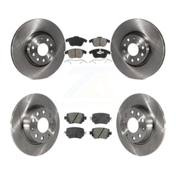 Front Rear Disc Brake Rotors And Semi-Metallic Pads Kit For Volkswagen Passat K8S-102684