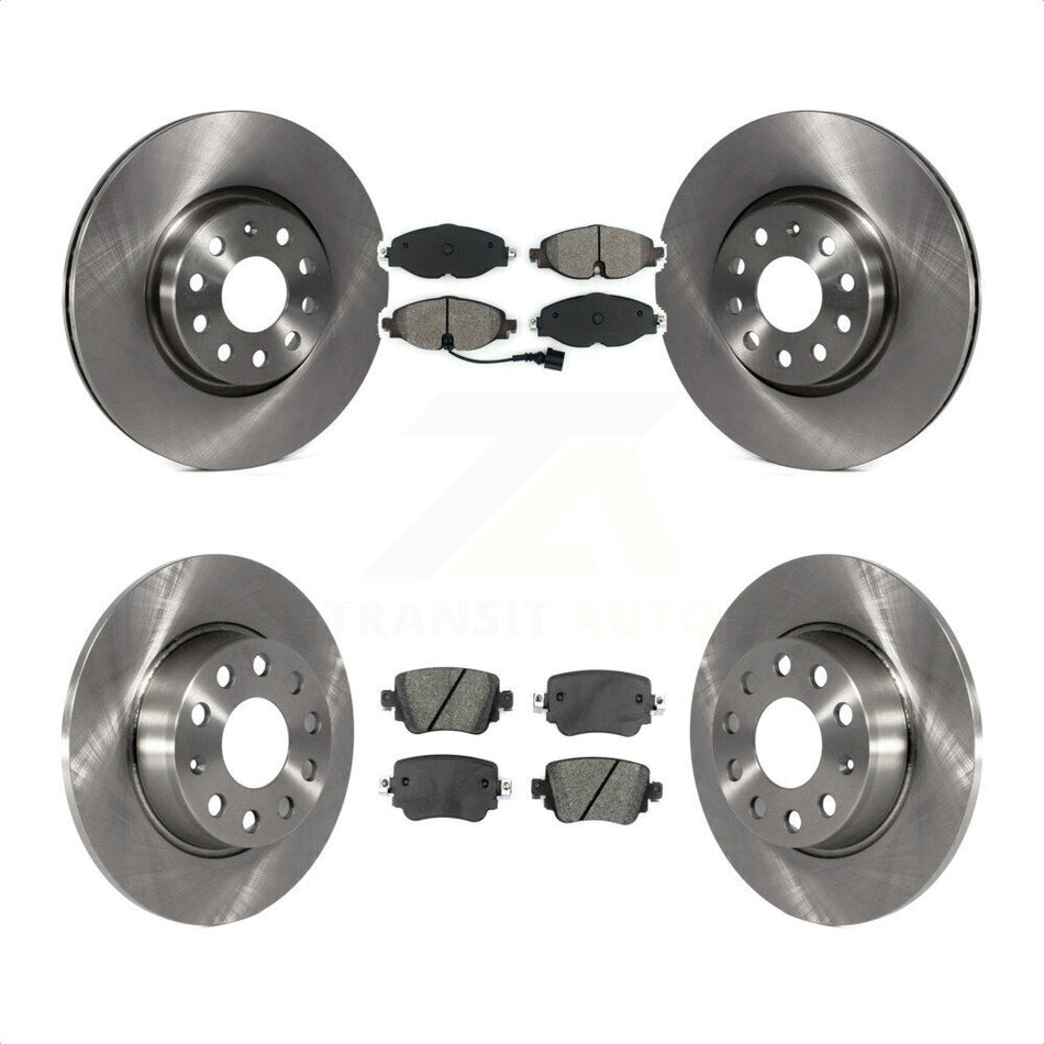 Front Rear Disc Brake Rotors And Semi-Metallic Pads Kit For Volkswagen GTI Golf Alltrack Passat K8S-102688 by Transit Auto