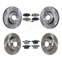 Front Rear Disc Brake Rotors And Semi-Metallic Pads Kit For Audi A3 Quattro Volkswagen e-Golf K8S-102690